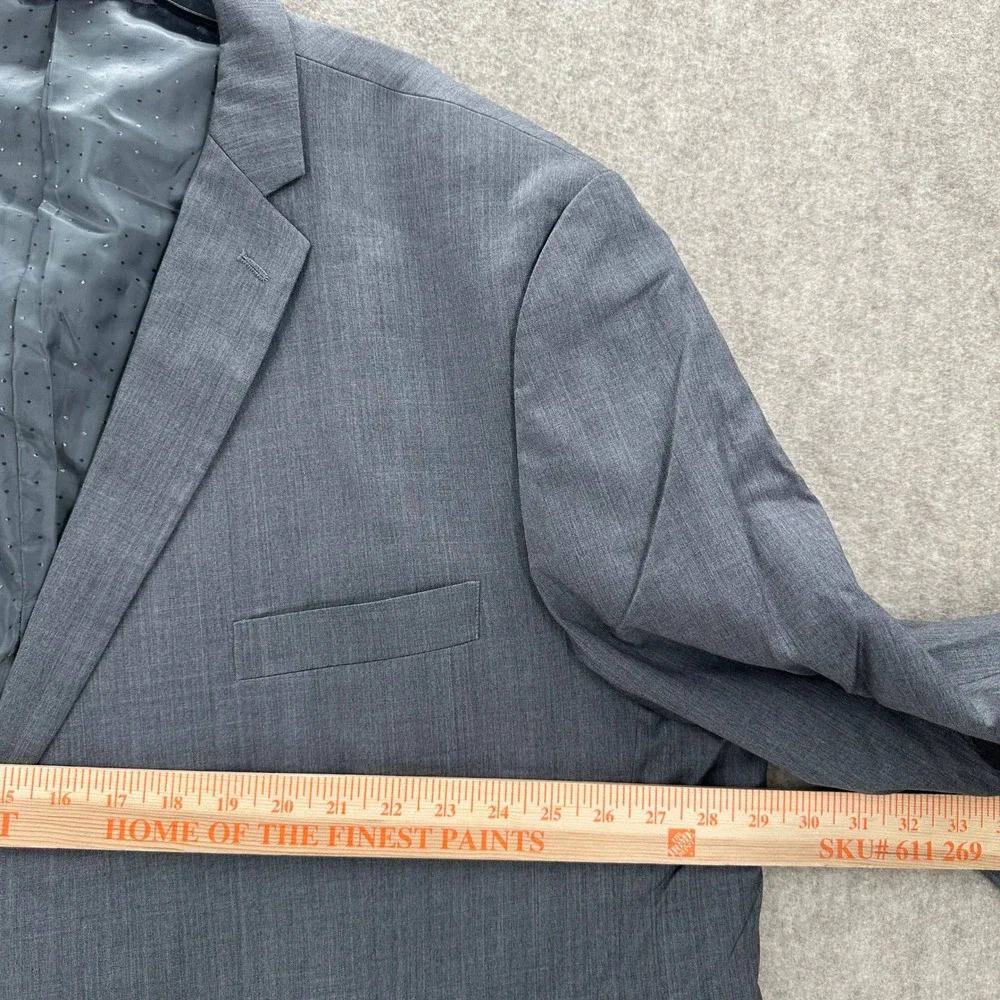 Linea Uomo Mens 60 Regular Gray 100% Wool 2‎ Button Blazer Sport Coat Jacket